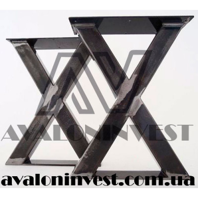 Опоры для стола Икс Блек из металла Опоры для стола Икс Блек из металла