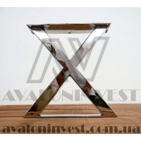 Опоры для стола Икс Хром из нержавеющей стали