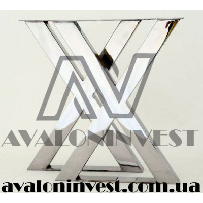 Опоры для стола Икс Хром из нержавеющей стали