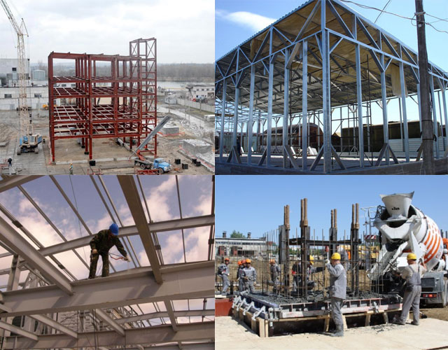 Монтаж конструкций из металла